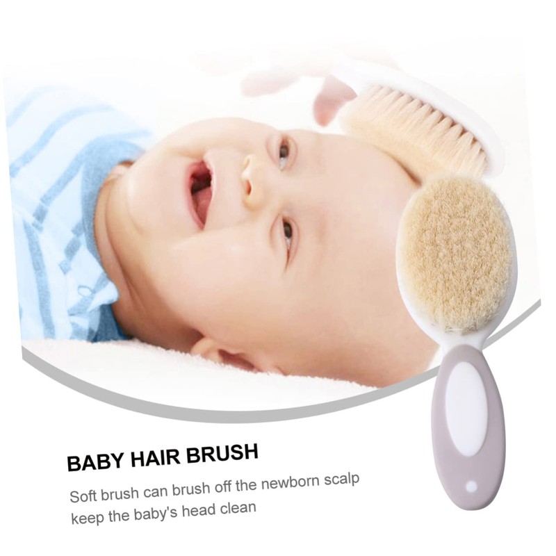 KOMBIUDA 2pcs Comfortable Wool Shampoo Brush Set for Care Soft