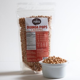 La Purita Quinoa Pops, Caramel – Puffed Quinoa Cereal, Gluten-Free, Vegan Superfood, 7 oz