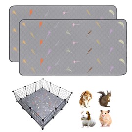 LWYMX 2Pcs Guinea Pig Cage Liners,Guinea Pig Fleece Cage Liners36''X36'' Super Absorbent Washable Pee Pads Reusable for Rabbit Hamster Chinchilla