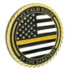 Thin Gold Line Challenge Coin Emergency Dispatcher for First Responders