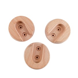 abodos Closet Pole Sockets, Wooden Heavy Duty Closet Rod End Supports Sockets Flange Rod Holder with Screws,U Shaped, for Wardrobe Bracket Shower Curtain Rod Flange Kit,4pcs