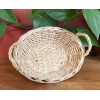 Vintage 1980's Wicker Laundry Basket w Handles Small Miniature 6"L