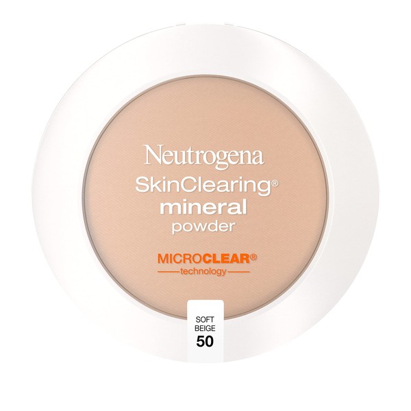 Neutrogena SkinClearing Mineral Acne-Concealing Pressed Powder Compact, Shine-Free & Oil-Absorbing