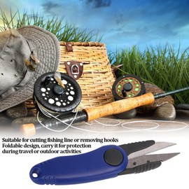 Fishing Line Scissor Fishing Tackle Scissor Fishing Line Cut Clipper Fish Tackle Hook Remover (1# Blue)