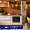 Merry Christmas Kitchen Rugs Set of 2, Blue Snowflake Kitchen