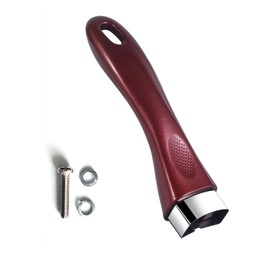 Vastsea Removable Pot Handle, Pot Handle, Pan Handle, Anti Scalding with Non-Slip, Durable, Comes with Screws, for Cookware, Wok Pan, Saucepan (Red)