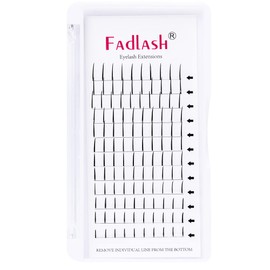 Lash Spikes Extensions FADLASH Premade Spikes Eyelash Extensions D Curl 16mm Single Super Thick Eyelash Extensions Supplies Spikes Fans Matte Black Fairy Lashes (0.07D, 16mm)