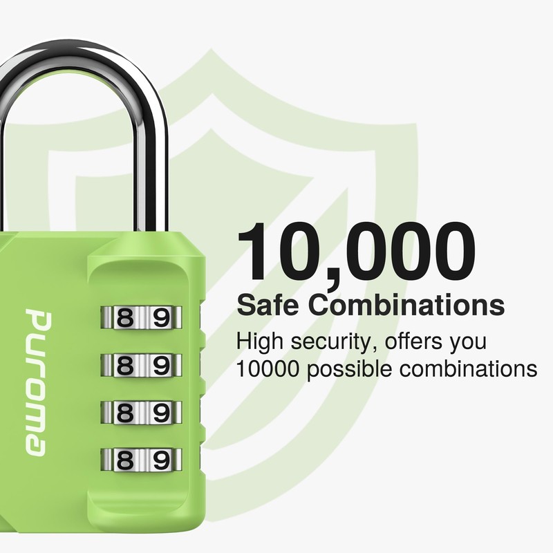 Puroma 2 Pack Combination Lock 4 Digit Locker Lock Outdoor