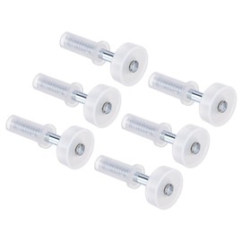 uxcell Bifold Door Hardware, 6-Pack Bi-Fold Door Top Guide Wheel, Bifold Closet Door Hardware Repair Part Kit for Sliding Wardrobe Doors Folding Door, Silver
