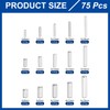sourcing map 75Pcs 1 Set of 15 Sizes Dowel Pins