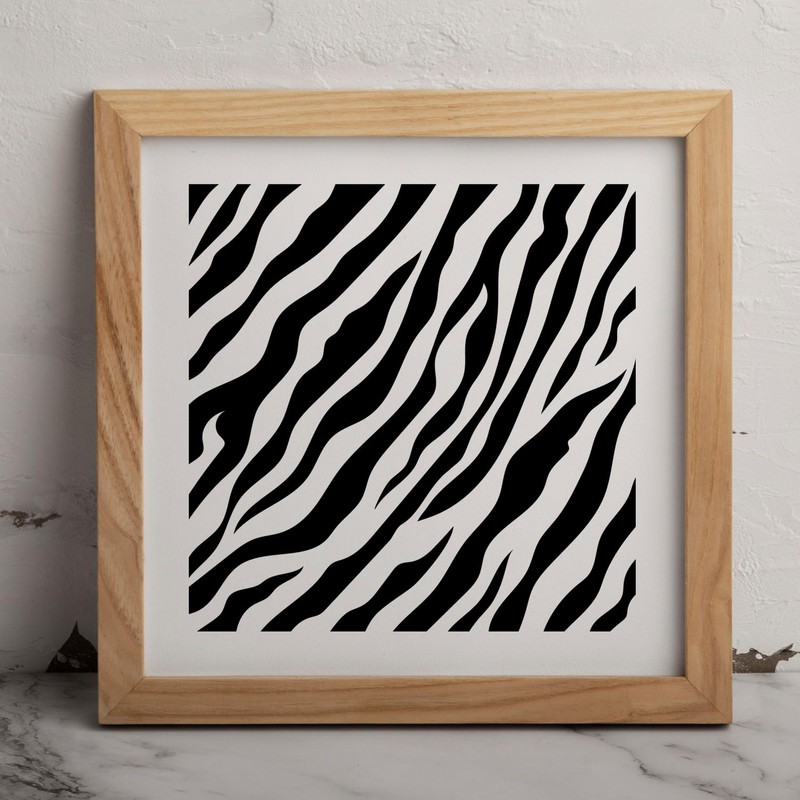 MAGJUCHE Tiger Print Stencil 6 Inches, Reusable Animal Print Stencil
