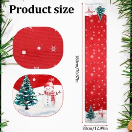 Christmas Table Runner, 71x13in Winter Snowman Table Runner Red and White Holiday Xmas Table Cloth Placemats Decoration for Home Kitchen Decor Party