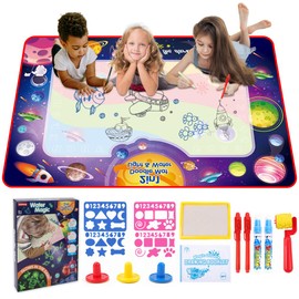 Magic Doodle Mat,Will Glow Water Doodle Mat，Toys for Children Aged 3,4,5,6,7 Years，Can Be Used for Parent-Child Interaction, (Large)