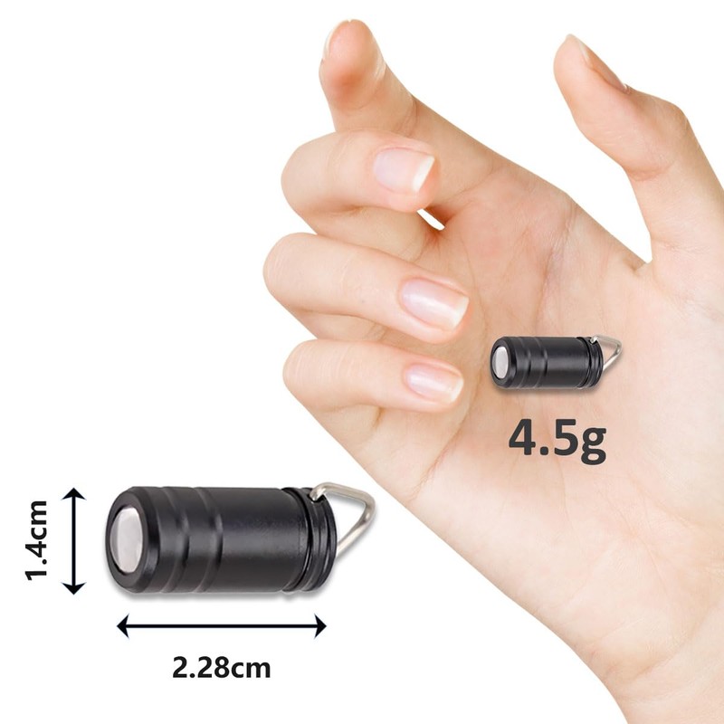 YAFIYGI 1PCS Tiny Flashlight Mini Flashlight Key Chain Nano Keychain