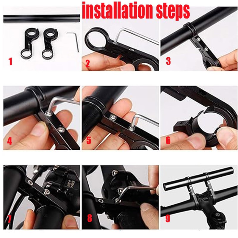 Roczential 20cm Professional Handlebar Extension Frame Bike Handlebar Extend Bracket