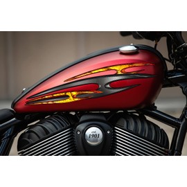 Full Color Bike Side Graphics, 3D Tribal Decals, Motorcycle Vinyl Decal, Sword Bike Side Graphics, Cool Stickers for Crotch Rocket (3x9)