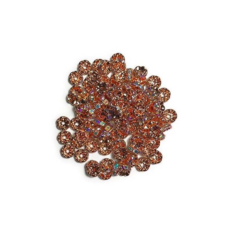 Rondelle – 22 [Aurora X Pink] [Wave Rondell] Pack of 100 7 mm