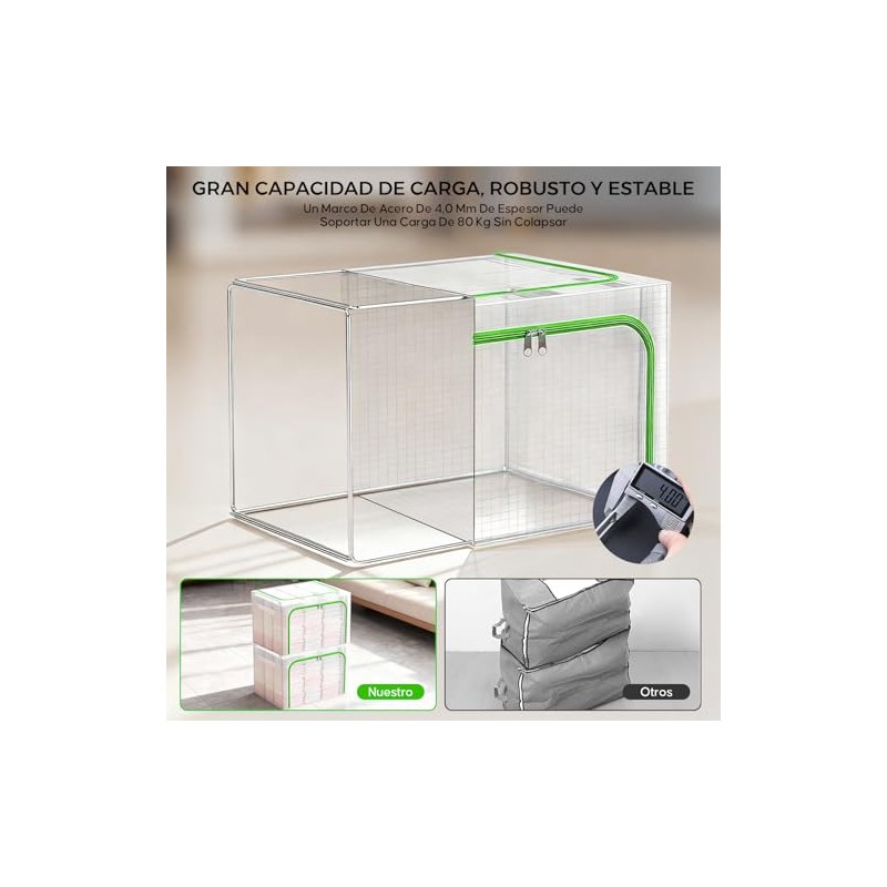VIOPY 3Piezas Bolsas De Almacenamiento Con Soporte De Estructura De