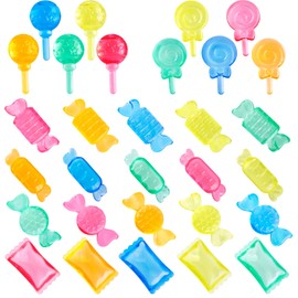 Niceup Fake Candy Lollipop Sweets Small Toys Décor Candyland Party Favors Resin Figurine Slime Charms for Easter Egg Birthday Pinata Goodie Bag Fillers, Math Counters Rave Trinkets (About 160pcs)