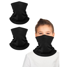 Kiiwah Pack of 2 Children's Tube Scarf, Multifunctional Scarf Neck Warmer for Boys and Girls, Thermal Neckerchief, Loop Scarf, Windproof Tube Scarf, Bandanas, Neck Warmer for Winter, Spring, Autumn,