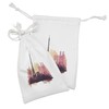 Ambesonne Notre Dame de Paris Fabric Pouch Set of 2,