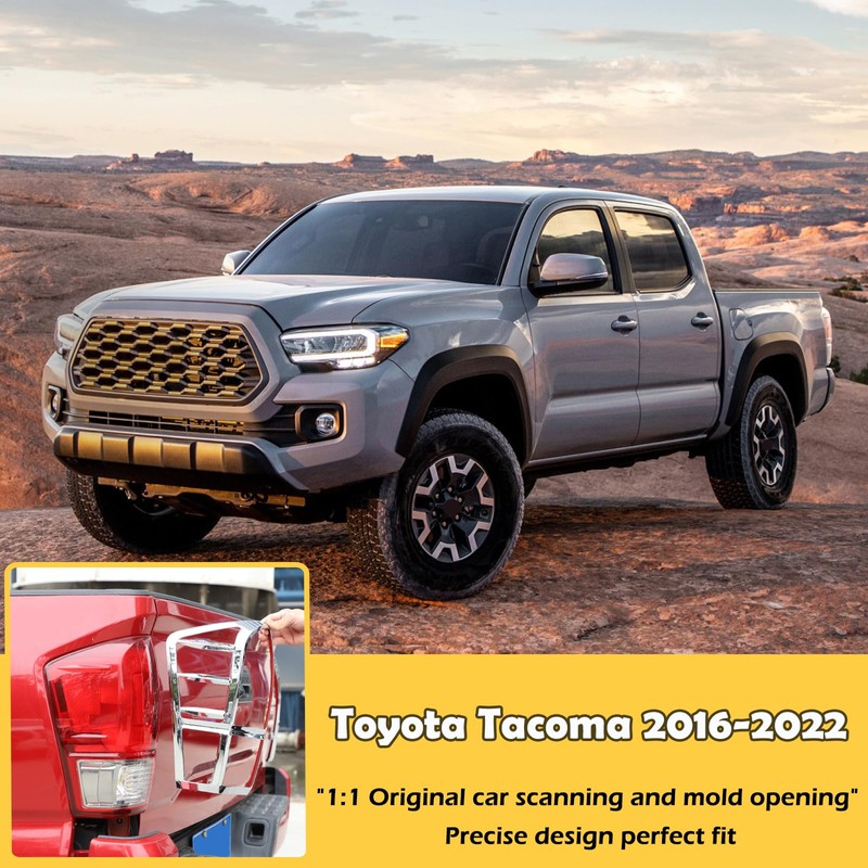 Tail Light Guard Covers Compatible with Toyota Tacoma 2016-2023, Rear