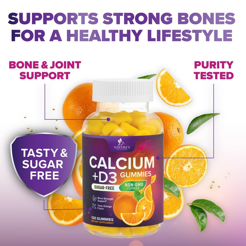 Calcium Supplement Gummies - Sugar Free Calcium Gummy with 400