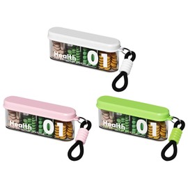 kiptyg 4-Fach Pillenbox für unterwegs,3 Stück Kompakter Medikamenten-Organizer mit sicherem Verschluss – Tragbare Tablettenbox für Vitamine, Nahrungsergänzungsmittel Tagesmedikamente