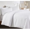 California Design Den Striped White Duvet Cover Queen/Full Only -