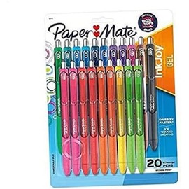 Paper Mate InkJoy Gel Pens, Medium Point, Assorted Colors, 20 Count - 1951718 (2 Pack)