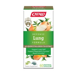 CATALO Lung Defense Formula - Quercetin & Green Tea Extract, Take 2-3 Capsules Daily, 60 Plant-Based Capsules