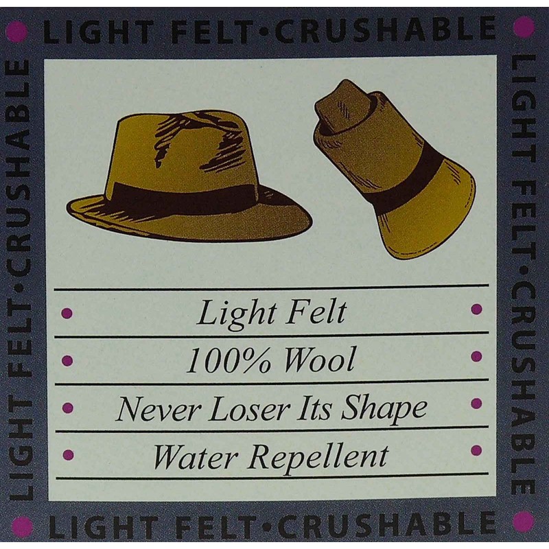 Harrys-Collection Rollable Hat with Wide Brim Brown Fabric Ribbon in