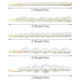 10 Pcs Pearl Hair Clips, Decorative Hairpins Fashion Hair Accessories for Girls Barrettes for Styling, Party, Birthday, Bridal Hair Grips for Women