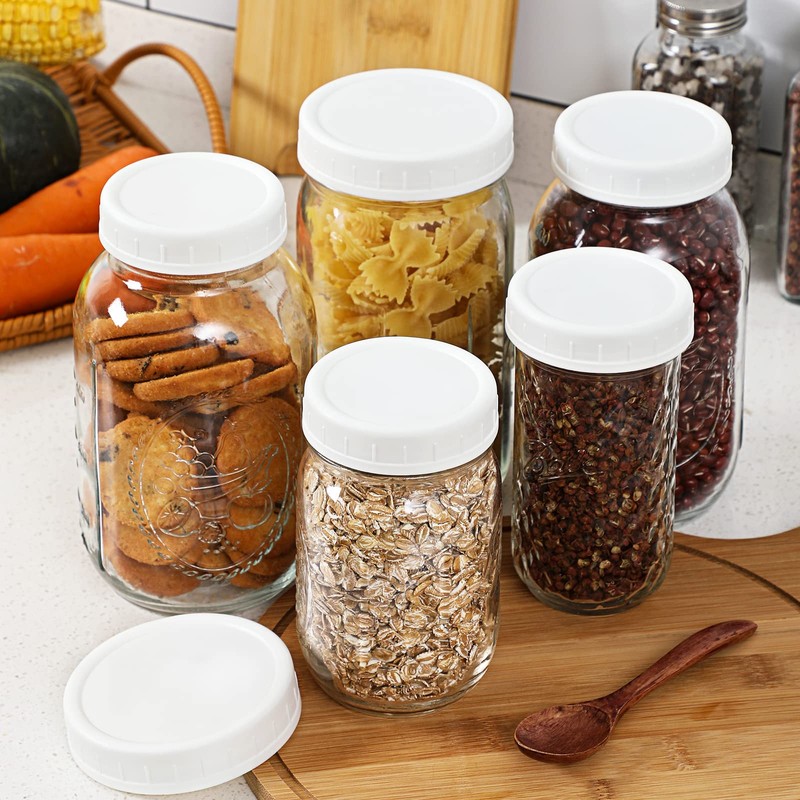 AOZITA 10 Pack REGULAR Mouth Mason Jar Lids for Ball,