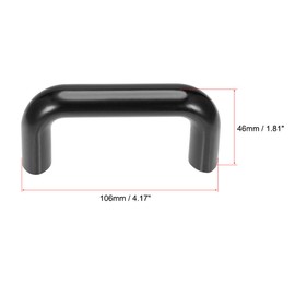 sourcing map Pulls Handle 90mm Hole Centers Black for Industrial Machine 2Pcs