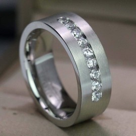 lvrong Couple Rings Matching Rings His Her Ring AAA CZ Women's Wedding Ring Mens Ring