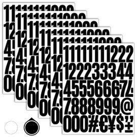Seloom 6 Sheets 2 Inch Vinyl Mailbox Numbers Stickers Self Adhesive,Waterproof Address House Number Decals Stickers Kit for Outside Mailbox,Signs,Window,Door,Water Bottles,Cars,Home,Business(Black)