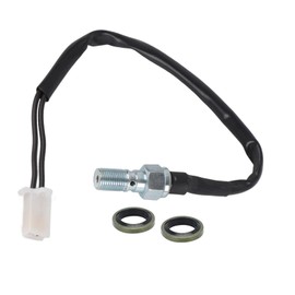 Hydraulic Brake Switch, M10 x 1.0 Universal Motorcycle Oil Hose, Hydraulic Pump, Reinforced Rear Brake Light Switch (Straight Head)