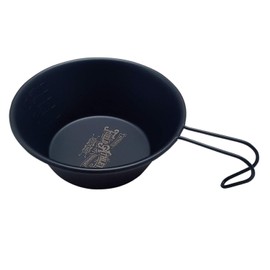 DUCKNOT Black Shera Cup, Stainless Steel, Open Fire, Black, Matte, Graduated, Deep, Shallow Type, Made in Japan, Tsubamesanjo (Field Athletic Logo/10.1 fl oz (310 ml)