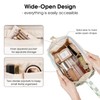 Narwey Large Makeup Bag Wide-Open Zipper Pouch Travel Cosmetic Organizer