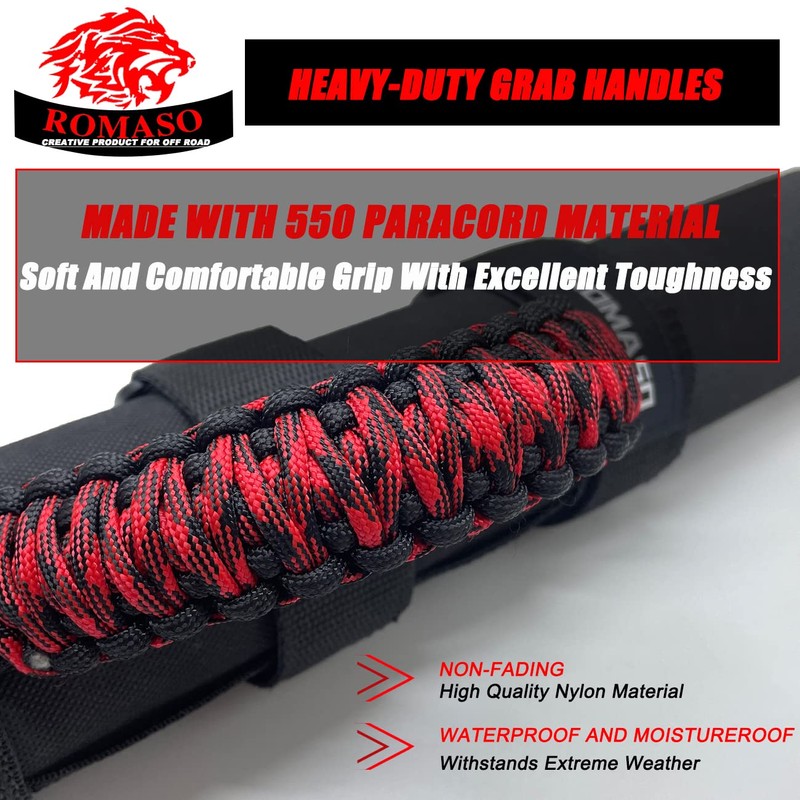 ROMASO - Asas de agarre para Jeep Wrangler, asas de
