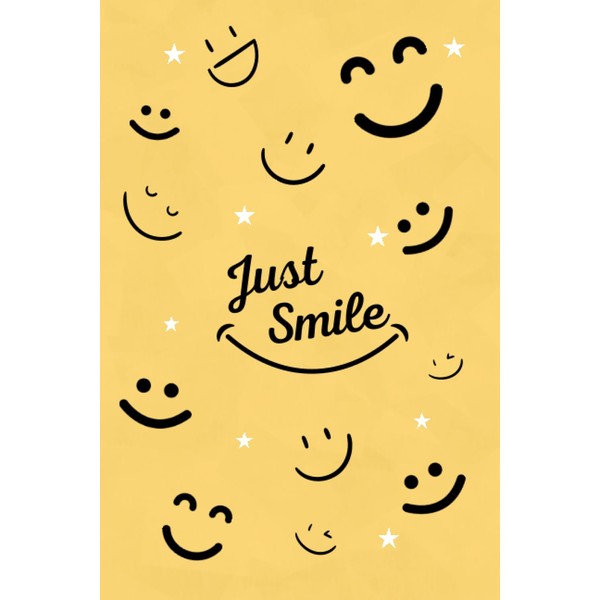 Just Smile: Exercise book A5, 60 pages, single line, matte