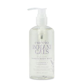 Cuccio Botanicals Hydrating Hand & Body Wash, Lavender & Rosemary, 8 oz – Nourishing and Soothing Cleanser for Soft, Refreshed Skin