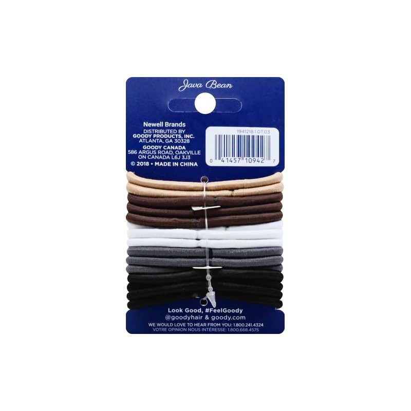 Goody WoMens Ouchless Braided Elastics, Java Bean, 15 Count