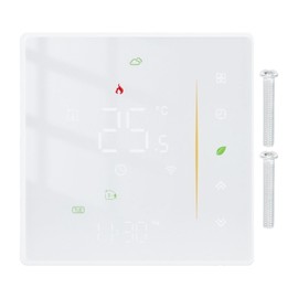 Home Water Floor Heating Thermostat Programmable Intelligent Thermostat Switch Multi Control for Zigbee 95‑240V White