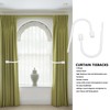 2Pcs Curtain Holdbacks U Shape Carbon Steel High Hardness Powder