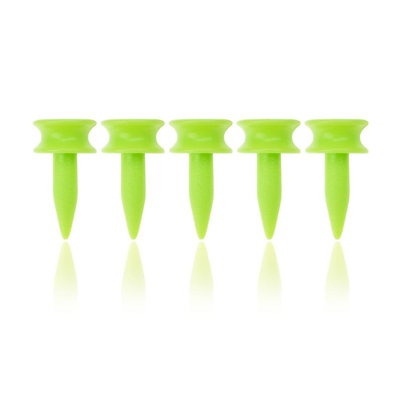 ECADDIE White 51mm Plastic Castle Graduated Golf Tees (25 Pack)