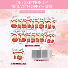 Bridal Shower Scratch Off Cards Games - Wedding Shower Game - Bachelorette Party Game Favor Decor - Engagement Party Ideas Activities - Diamond Wedding Ring Scratch off Cards Tickets(22 Pack)-02