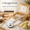 Double-Sided Stainless Steel Pastry Wheel – Rolling Dough Cutter &