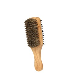 Mikinona Beard Styling Tool Portable Beard Brush Bristles Non-irritating Material Wooden Handle for Men's Accessories
